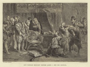 Guy Fawkes présenté à Jacques Ier et son conseil - John Gilbert